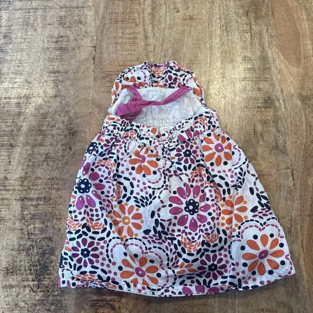 Gymboree Girls Spice Market Orchid Flower Halter Top Dress Sundress 12-18 M